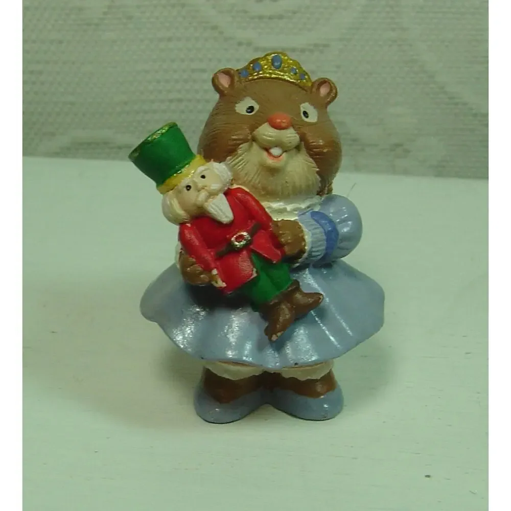 VINTAGE HALLMARK HOLIDAY MEMO ORNAMENT & MERRY MINIATURES SQUIRREL FIGURINE